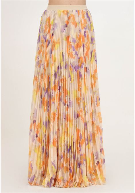Long orange chiffon pleated skirt for women PATRIZIA PEPE | 2G0968/A448XG02
